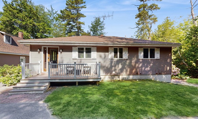 Orland House | Secluded waterfront home with private dock, outdoor dining, firepit, WiFi & W/D
