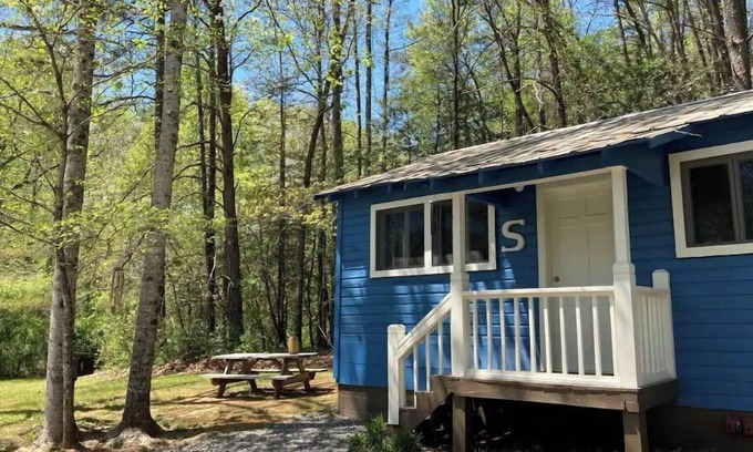 Clarkesville Cabin | Seed Cabin at Bleu Canoe Campground - 2bed/1bath