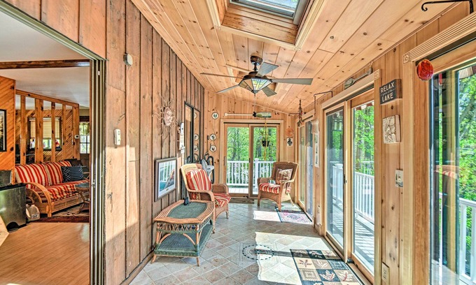 East Wakefield Cabin | Serene Lakefront Cabin w/Fire Pit & Kayaks!