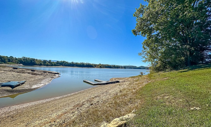 Dandridge House | Serene lakefront home w/free attraction tickets, dock, game room, & fire pit