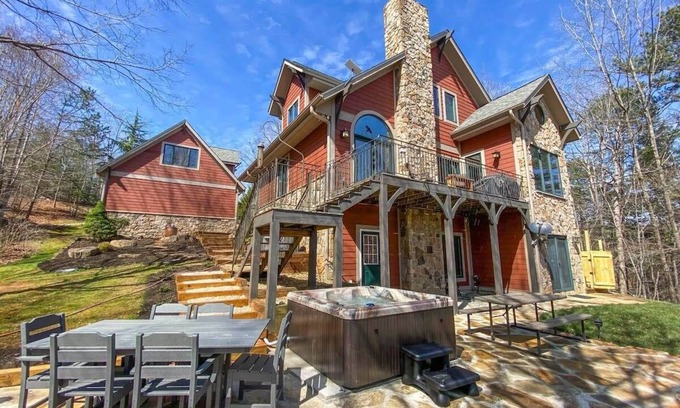 Mill Spring House | Serene Lakeside Escape with Hot Tub & Fire Pit