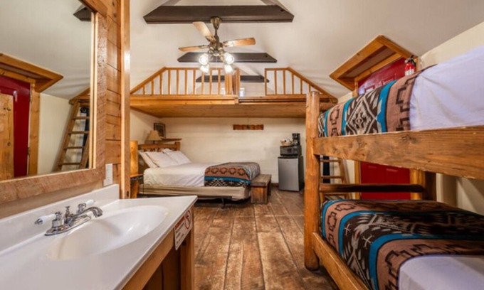 Lake George Cabin | Settler Cabin bathroom in unit