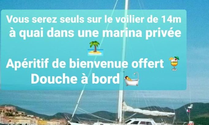 Porto-Vecchio Boat Rental | SEULS sur un voilier de 14 m.Le Bateau de Pat