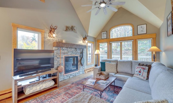 North Troy House | Ski-InandSki-Out with Sauna in Jay Ski Peak Resort!