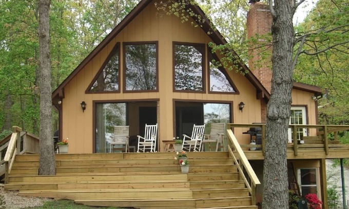 Huddleston House | Smith Mountain Lake home with beautiful views & great swimming off private dock