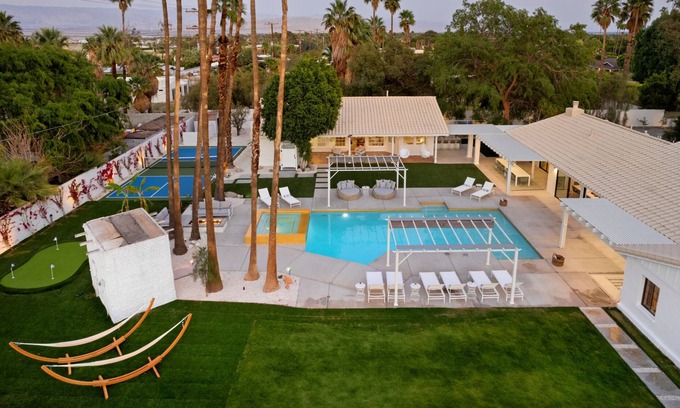 Racquet Club West House | Solaris - Modern Mediterranean Estate with Pool, Spa and Fire Pit