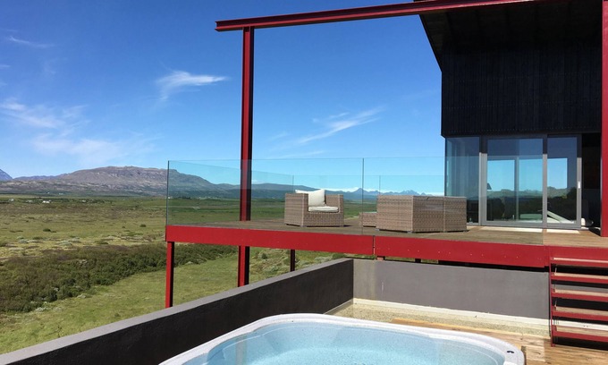 Blaskogabyggd Villa | Sólfaxi Modern Luxury Villa, Amazing Panorama View, on the Golden Circle.