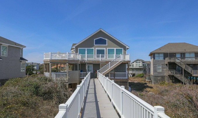 Tuckahoe House | Sophie's Place - Beautiful OCEANFRONT home in DUCK! 5 bed, 4.5 bath