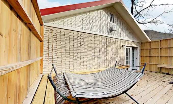 Barnardsville House | Sounds of the creek with your coffee. Beautiful private setting w/great views.