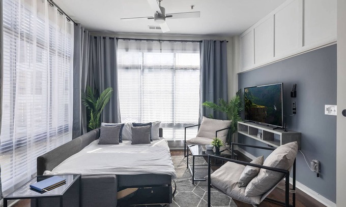 First Ward Apartment | Spacious 2BD With Private Balcony and Free Parking 2