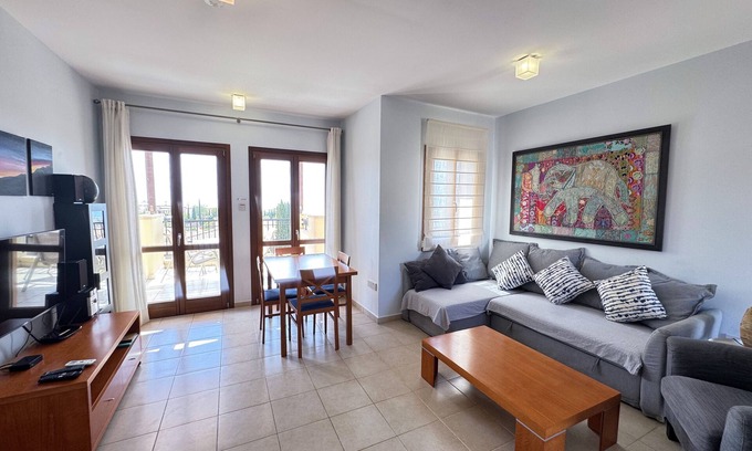 Aphrodite Hills Apartment | Spacious Apartment With Magnificent View On The Sea