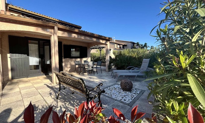 Portiragnes-Plage House | Spacious corner Villa located in the secured residence of "Les Portes du Soleil, Airconditioning,.