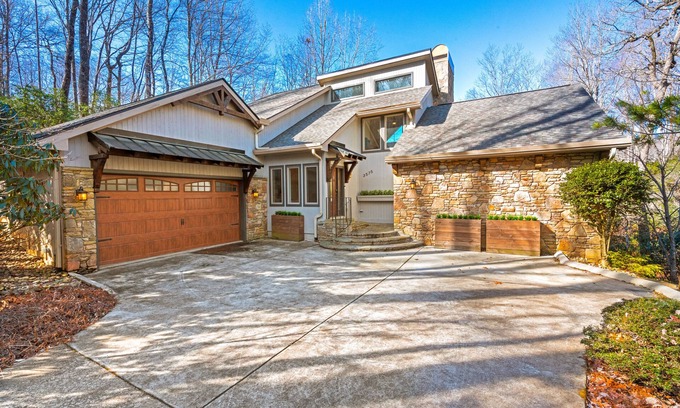 Brevard House | Spacious lake home with firepit, 3 fireplaces, pool table & shared amenities