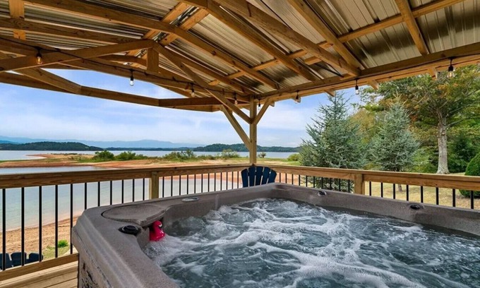 Dandridge House | Spacious Lakefront Home: New Private Boat Dock, Boat Ramp, Hot Tub, Game Room
