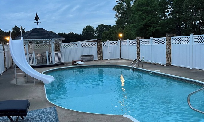 Catawba House | Spacious ranch-style home with tranquil pool and multiple entertainment areas