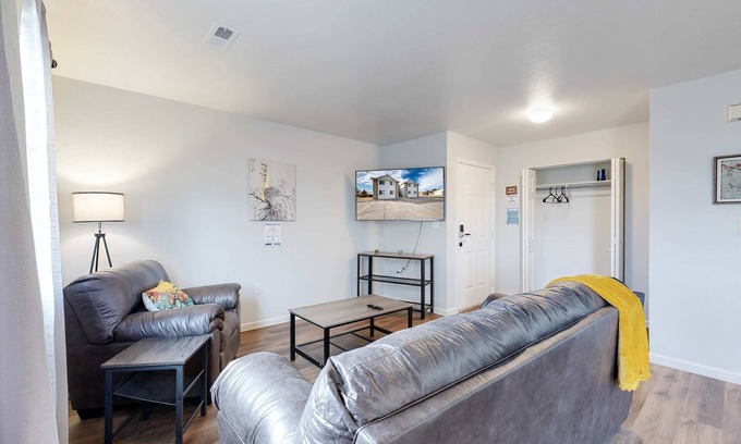Brighton Apartment | Spacious Two-Bed Updated Near DIA easy Denver Access