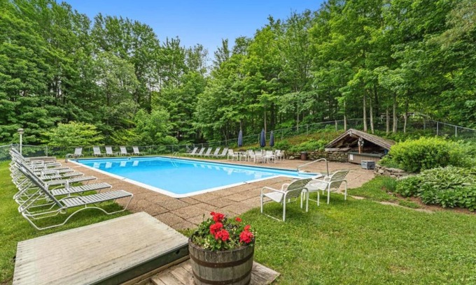 Warren Condo | Spacious Warren Retreat - Wood Stove, Outdoor Pool, 5 Mins to Sugarbush