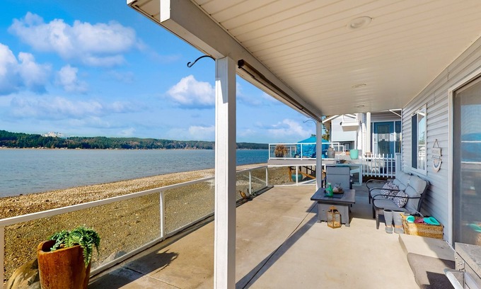 Belfair House | Spacious waterfront home with beach access, kayaks, grill, mtn views, & AC