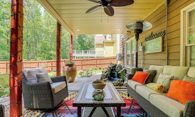 Lawrenceville Apartment | Spacious Yard & BBQ: Chic Escape in Lawrenceville!