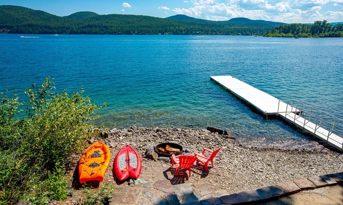 Whitefish House | Spectacular Whitefish Lakefront home! Private dock, paddle boards, kayak and incredible views