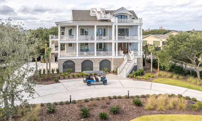 Debordieu Colony House | Steps to Sand, Ocean Views, Game Room, Private Pool + Outdoor Kitchen