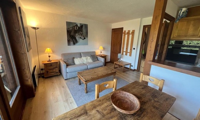 Le Planellet Apartment | Studio 4 pers - Balcon - Proximité pistes et golf - TV - Garage - Animaux OK - Tennis en été - FR-1-453-82