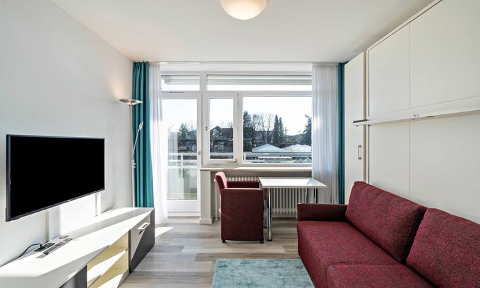 Furstenfeldbruck District Apartment | Studio Apartment "Huber Living Basic 206" with Balcony & Wi-Fi