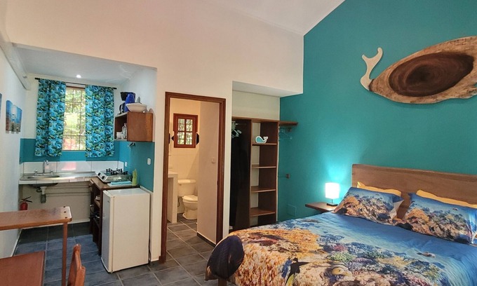 Villarreal Apartment | Studio Apartment with pool, just 5 min from Tamarindo beach! Scuba themed!