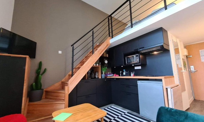 Le Croisic Apartment | Studio duplex dans résidence de standing avec piscine, vue sur mer