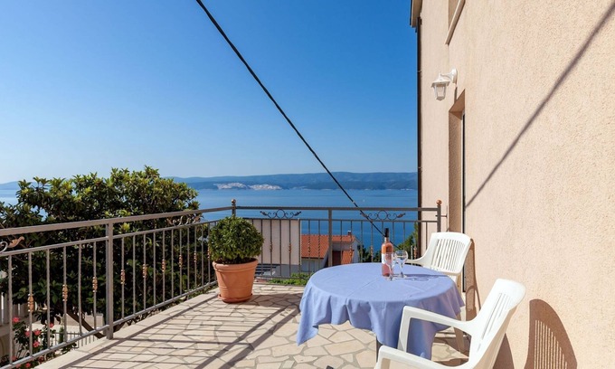 Stanici Apartment | Studio flat with terrace and sea view Stanići, Omiš (AS-17894-b)