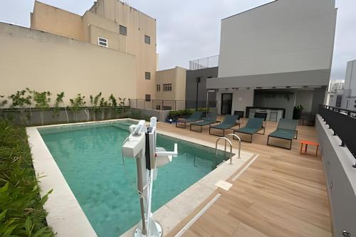 Vila Buarque House | Studio Moderno Piscina Gym e Portaria 24h