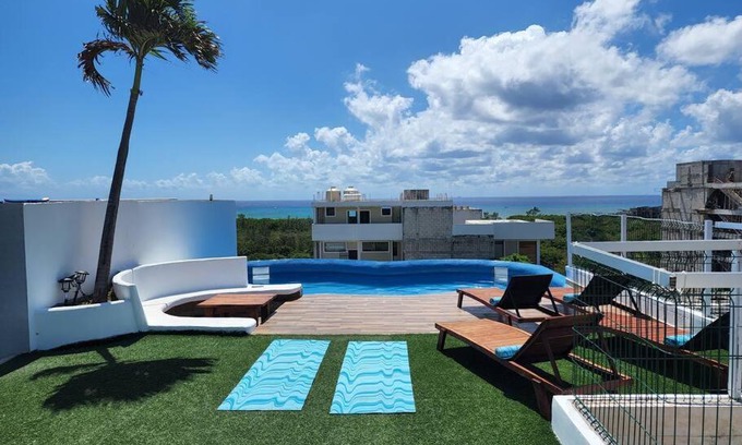 Luis Donaldo Colosio Apartment | Studio near to the beach and ocean view pool roof 102