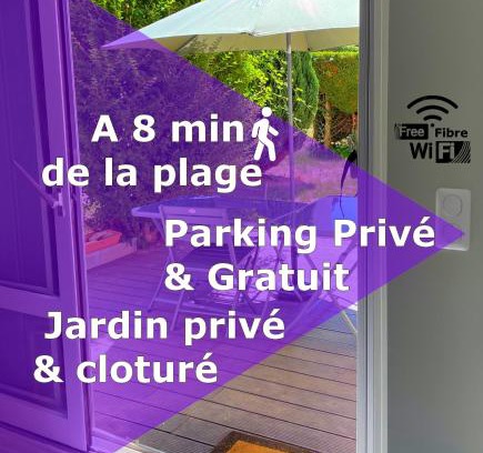 Courseulles-sur-Mer Apartment | Studio proche plage - Parking gratuit et privé - Terrasse et petit jardin clôturé