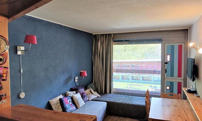 Arc-2000 Apartment | Studio ski aux pieds pour 4 pers, centre station, proche commerces, bowling et patinoire - FR-1-411-483