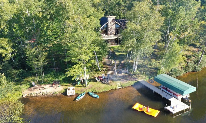 Woodruff House | Stunning 180 degree views from Gresham Retreat's 520 ft of private lakefront