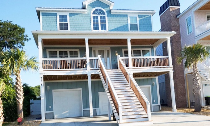 Atlantic Beach House | Stunning Coastal Beauty with Private Pool, Spa, Luxe Theater | Walk to Beach
