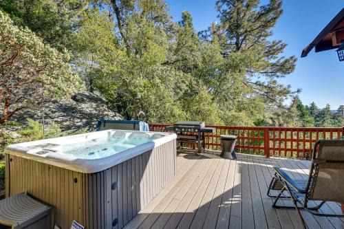 Idyllwild House | Stunning Idyllwild Home with Private Hot Tub and Decks