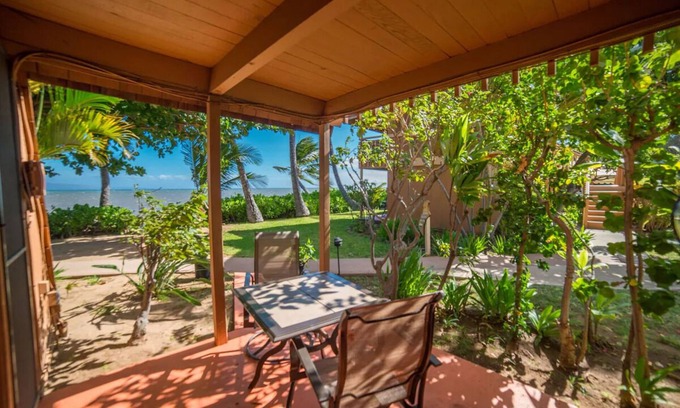 Kaunakakai House | Stunning Ocean View Room w/Patio | Scenic Ocean Front Outdoor Pool Access