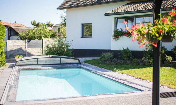 Prague 11 House | Stunning private villa for 8 guests with private pool, WIFI, TV, patio and parking