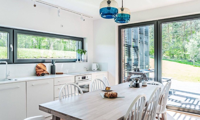 Mragowo House | Stunning private villa for 8 guests with WIFI and patio