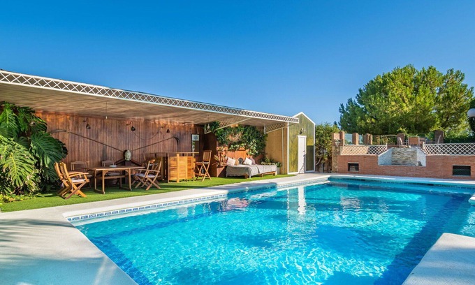 Baena Villa | Stunning private villa with hot tub, private pool, A/C, WIFI, TV, patio and pets allowed