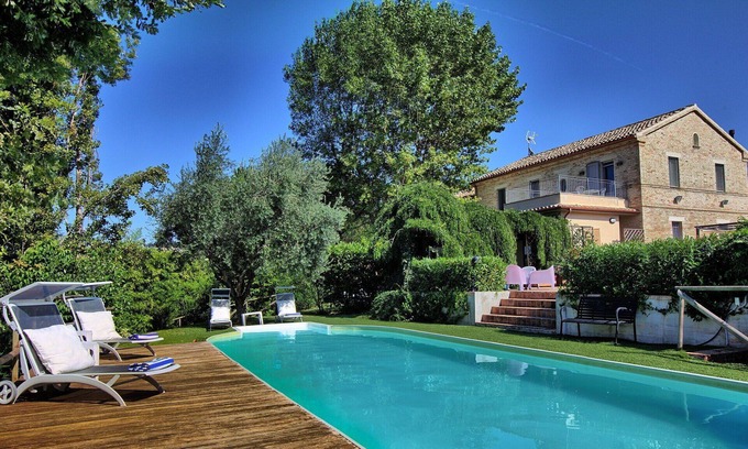 Ostra Villa | Stunning private villa with WIFI, A/C, private pool, TV, patio, panoramic view and parking