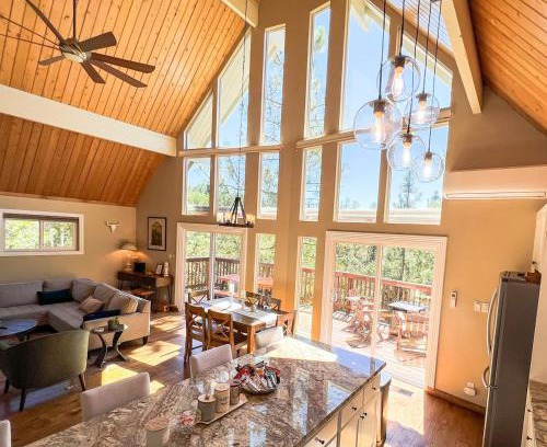 Lake Arrowhead Ski Chalet | Stunning secluded Creekside A-Frame gameroom