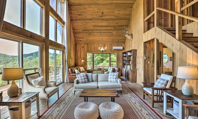 Burnsville Cottage | Stunning Views: Mountaintop Cabin in Burnsville!