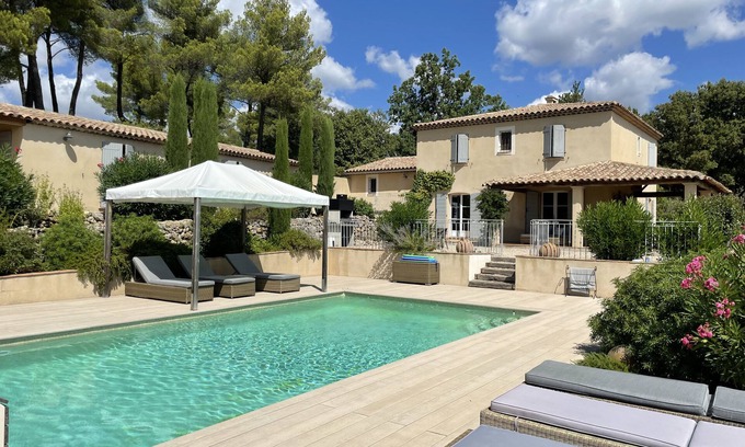 Tourtour Villa | Stunning Villa with 2 bedroom studio, heated pool, new deck & incredible views