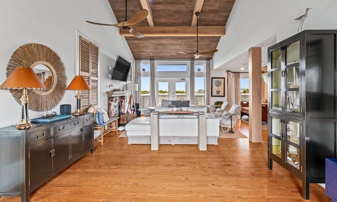 Pirates Beach House | Stunning waterfront home with private pier and sunset views