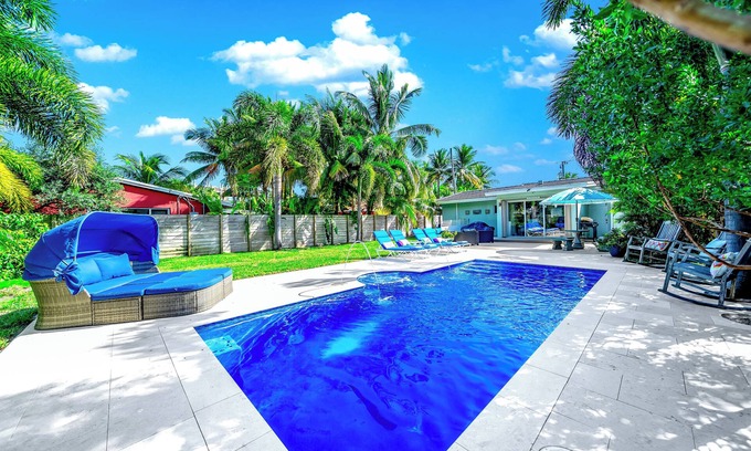 Deerfield Beach House | Stylish Beach Home Near Boca with Pool, Golf Cart, Bikes