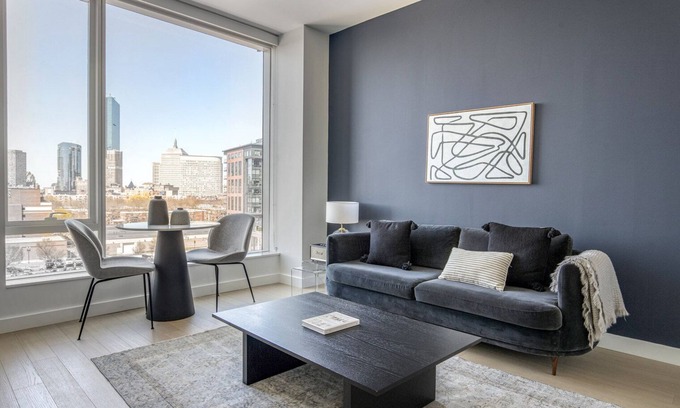 Shawmut Apartment | Stylish South End Studio w/W/D & Gym, nr Whole Foods, by Blueground