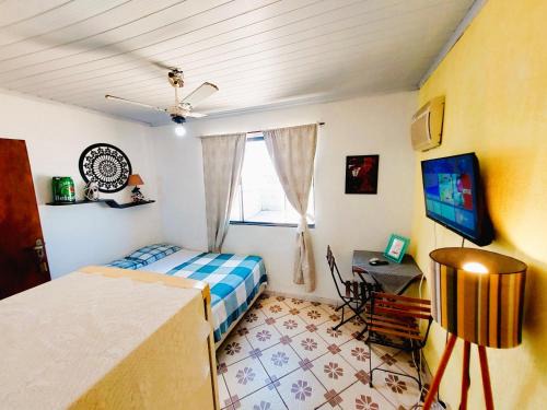 Sao Cristovao Apartment | Suíte Casal com Ar TV e Frigobar
