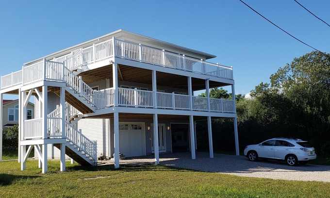 Eastward Look House | Summer Breeze II Ocean Views, walk to beach, spectacular decks, elevator.